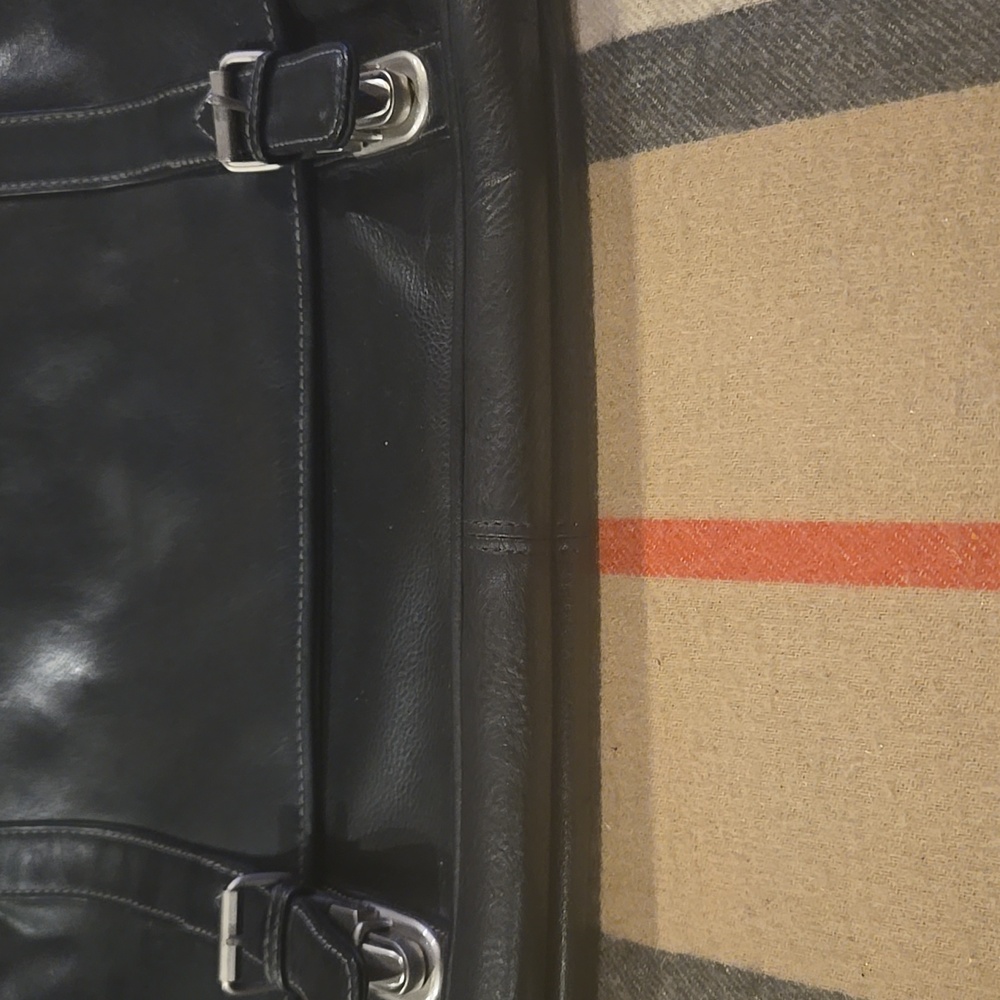 Vintage El Portal Black  Leather Breifcase Messenger Bag - Picture 2 of 11